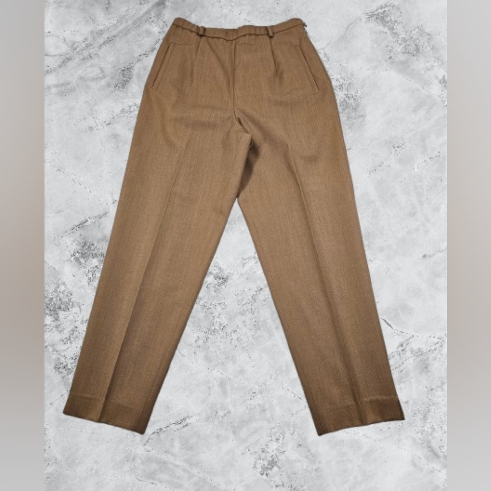 Vintage Pendleton Virgin Wool Brown Women's Pleated‎ Trousers